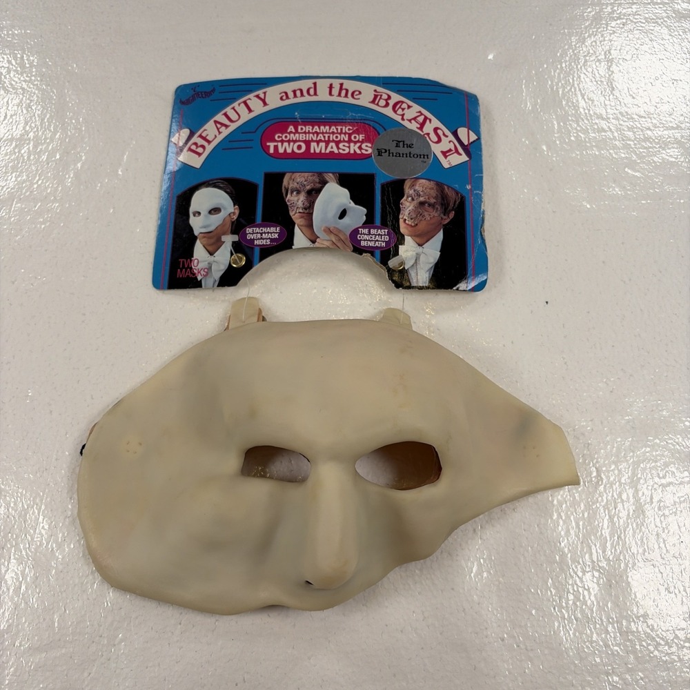 Vintage The Phantom Imagineering Beauty the Beast Two Masks Set Costume New NWT